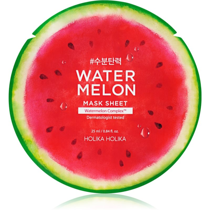 Holika Holika Watermelon Mask máscara em folha com efeito hidratante e calmante 25 ml