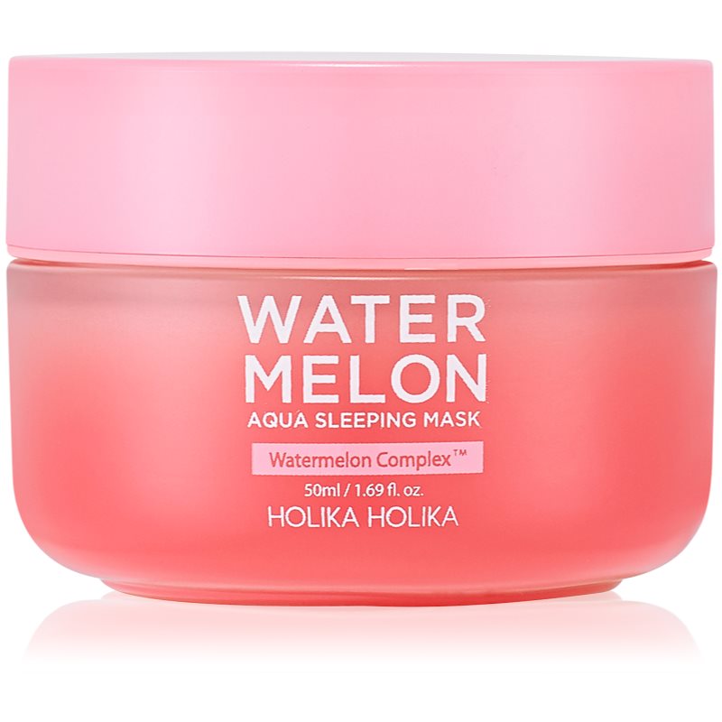 Holika Holika Watermelon Mask máscara intensiva de noite para a regeneração rápida da pele seca e desidratada
