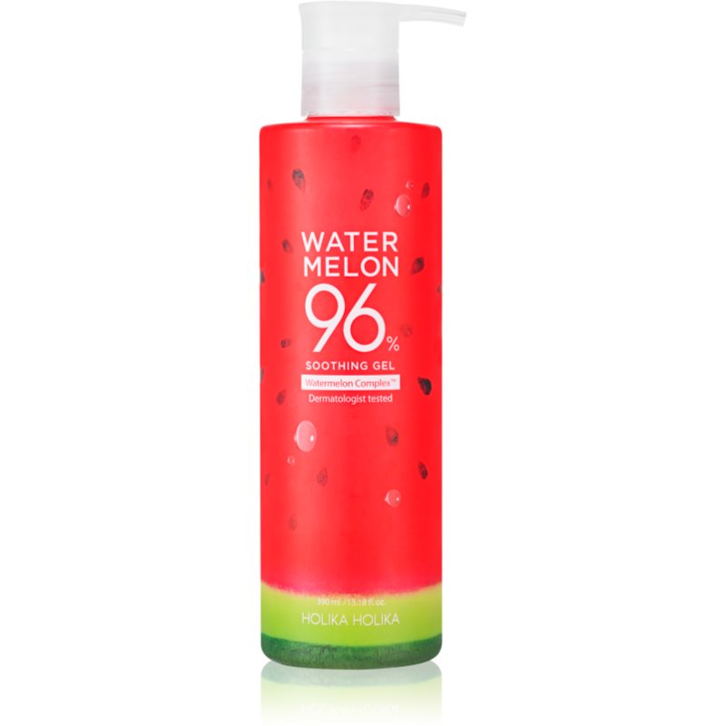 Holika Holika Watermelon 96% гел за интензивна хидратация и освежаване на кожата на лицето 390 мл.