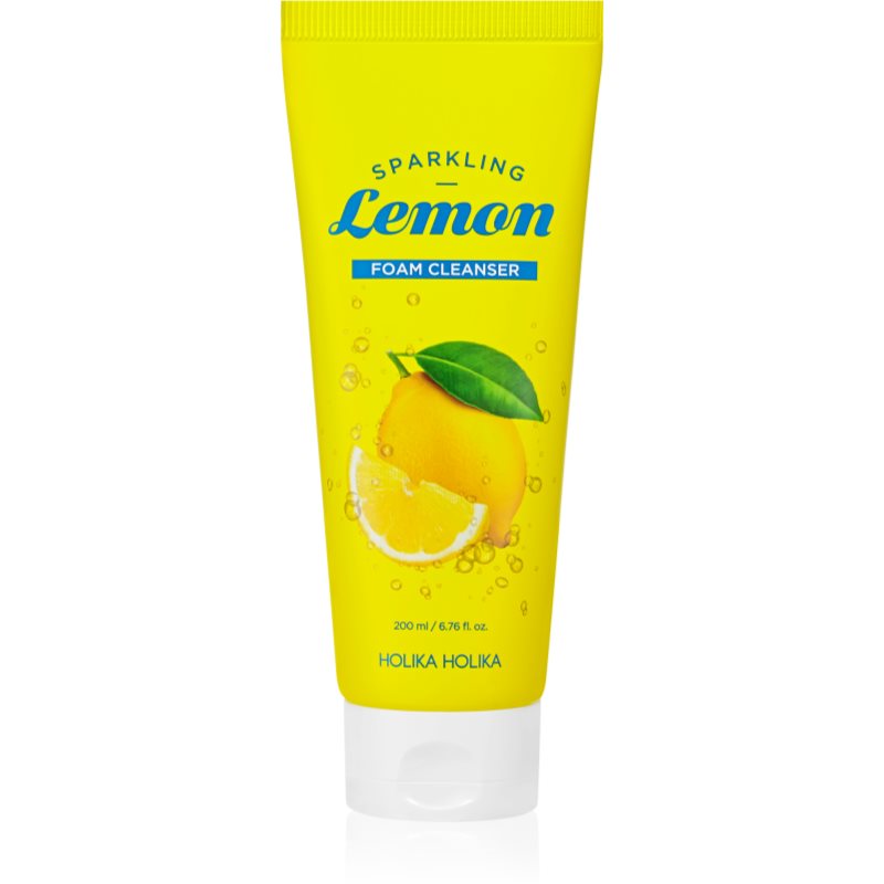 Holika Holika Sparkling Lemon espuma limpiadora con limón y pasto de limón 200 ml