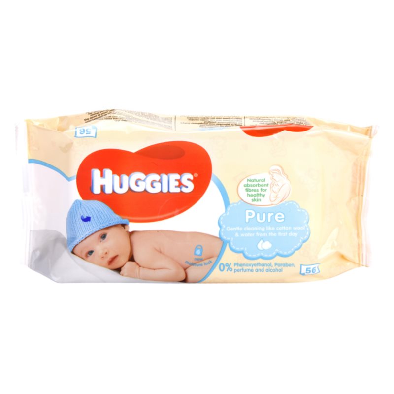 Huggies Pure почистващи кърпички за деца от раждането им 56 бр.