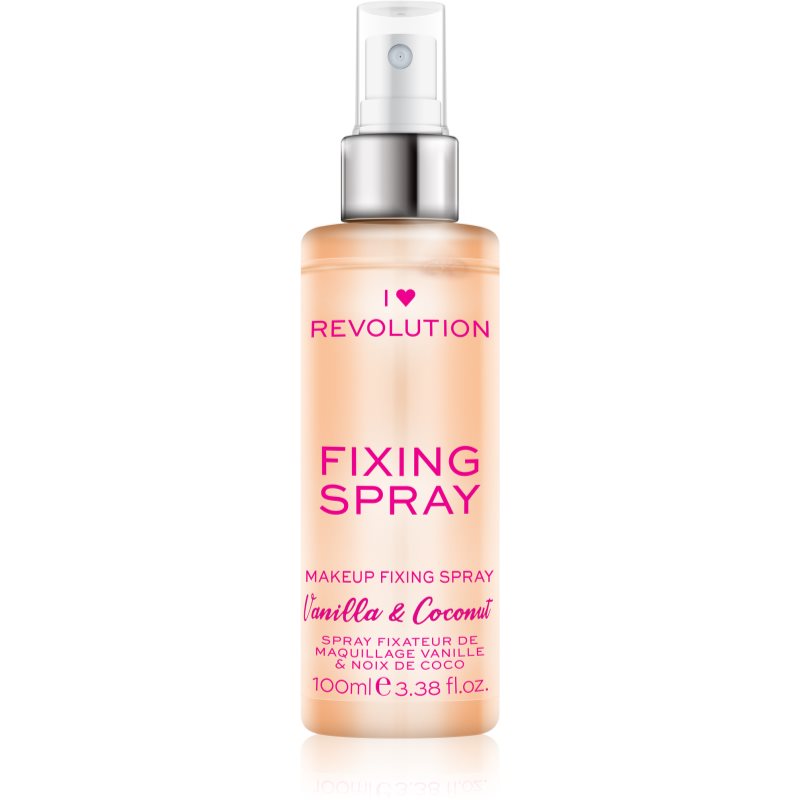 I Heart Revolution Fixing Spray spray de fixador de maquilhagem com aroma Vanilla & Coconut 100 ml
