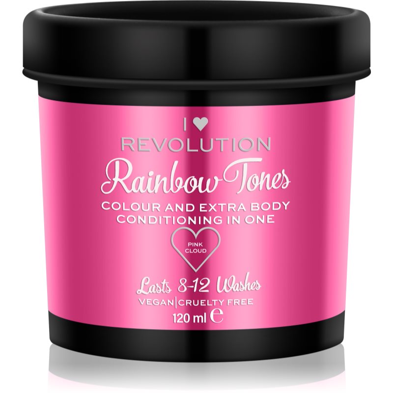 I Heart Revolution Rainbow Tones coloração lavável para cabelo tom Pink Cloud 120 ml