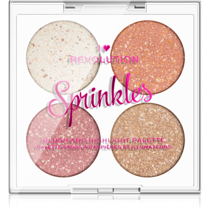 I Heart Revolution Sprinkles paleta para el rostro tono Frosted Cupcake 4 x 1,5 g