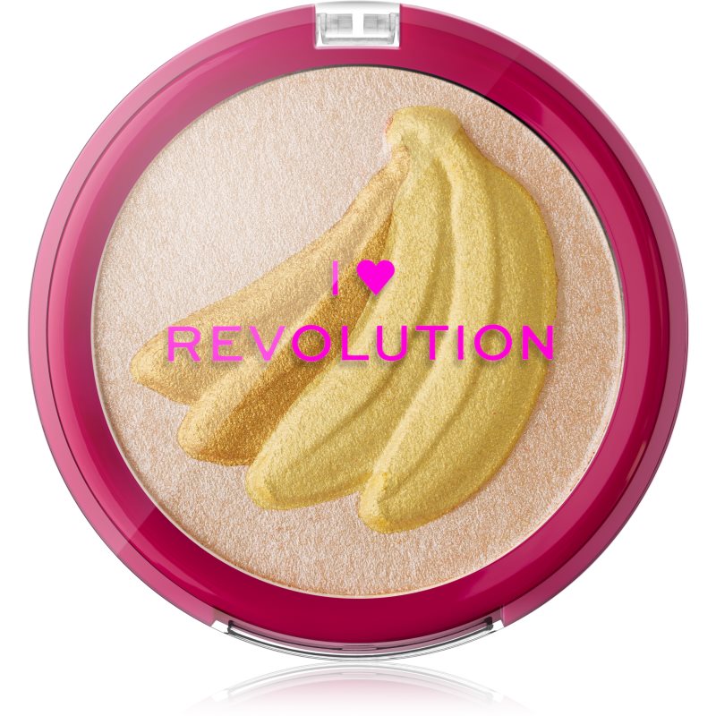 I Heart Revolution Fruity iluminador compacto em pó tom Banana 9,15 g