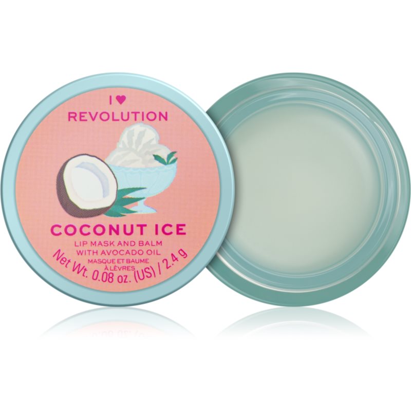 I Heart Revolution Lip Mask mascarilla hidratante para los labios sabor  Coconut Ice 2,4 g