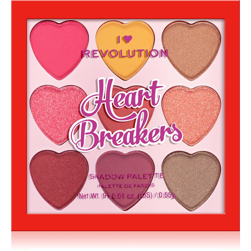 I Heart Revolution Heartbreakers paleta de sombra para os olhos tom Courage 4,95 g