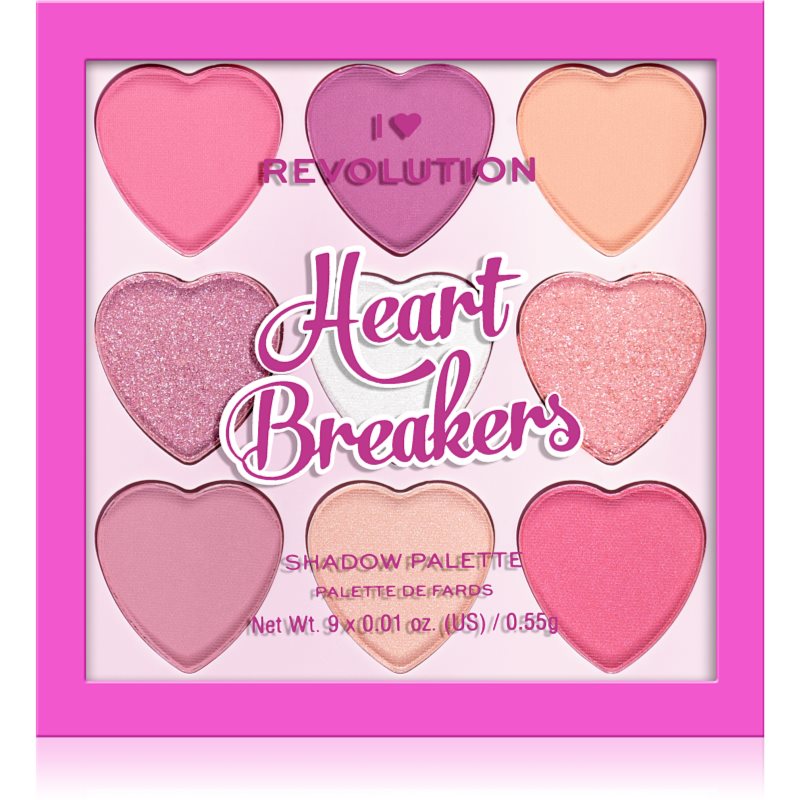 I Heart Revolution Heartbreakers палитра сенки за очи цвят Sweetheart 4,95 гр.
