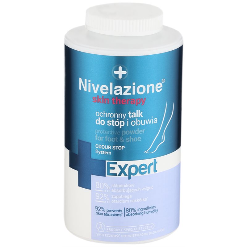 Ideepharm Nivelazione Expert polvos de talco para pies y zapatos  contra el mal olor corporal y la sudoración 110 g