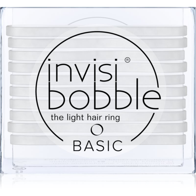 invisibobble Basic gomas finas para el pelo Crystal Clear 10 ud
