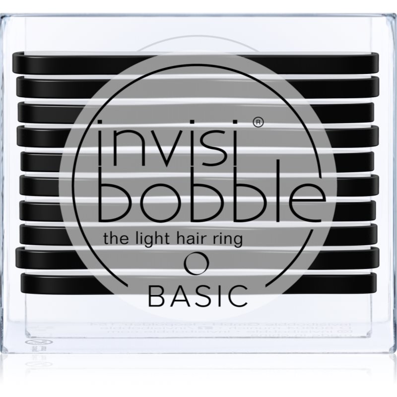 invisibobble Basic dünne Haargummis True Black 10 St.