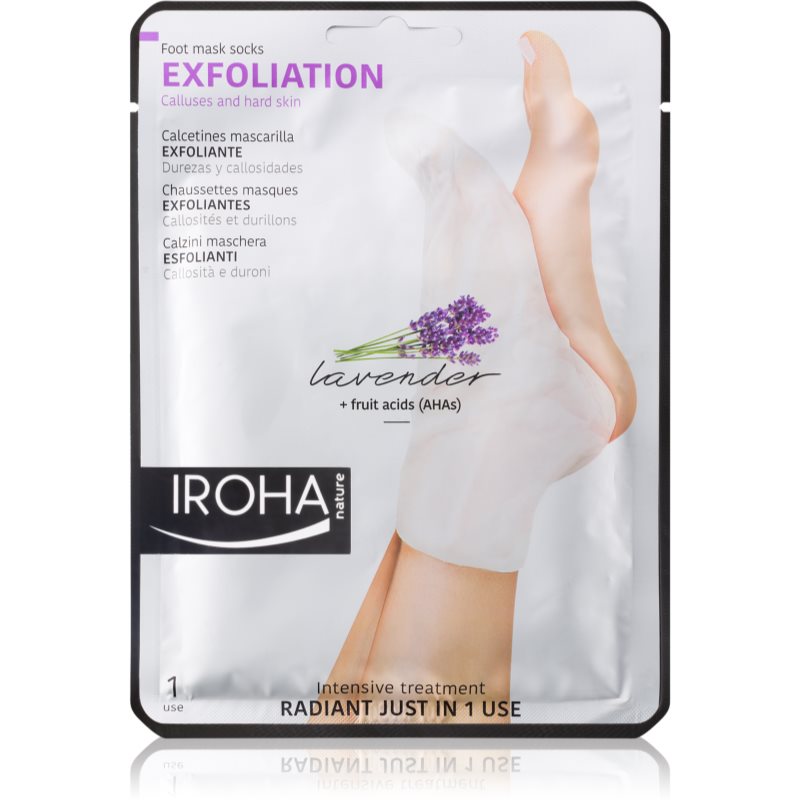 Iroha Exfoliation calcetines exfoliantes para suavizar e hidratar la piel de los pies