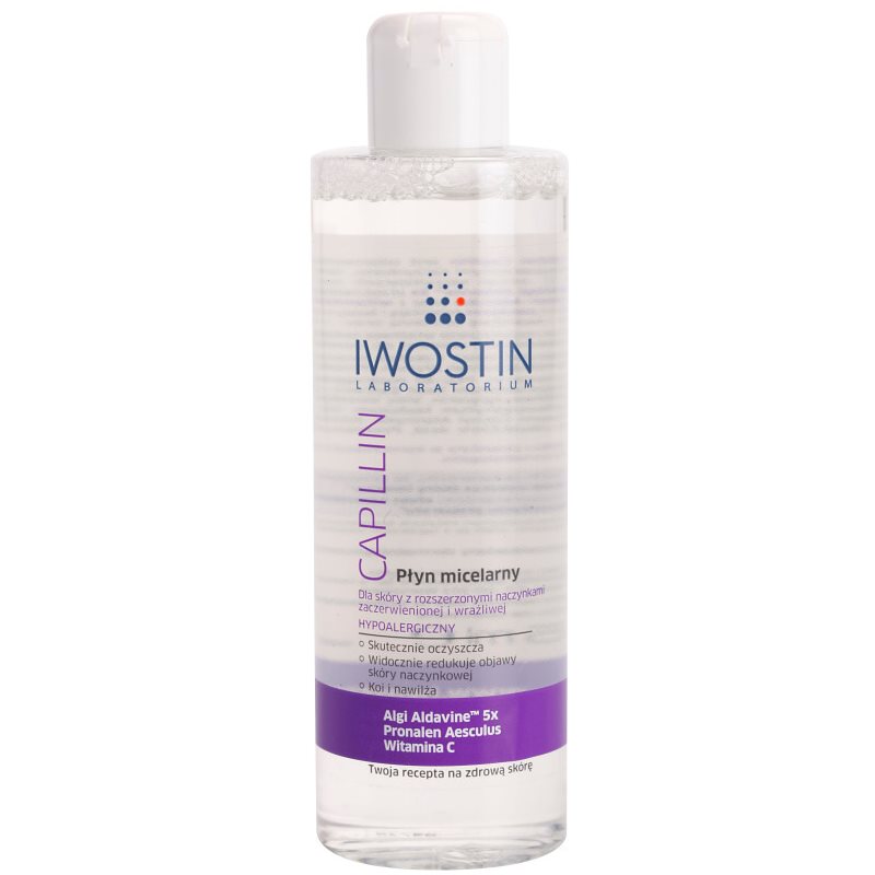 Iwostin Capillin agua micelar limpiadora para pieles sensibles con tendencia a las rojeces 215 ml