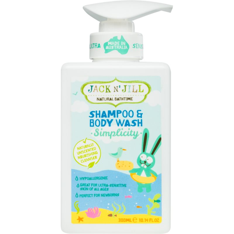 Jack N’ Jill Simplicity Sanftes Duschgel und Shampoo für Kinder 2 in 1 300 ml