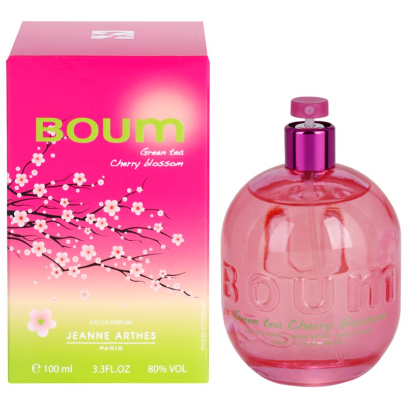 Jeanne Arthes Boum Green Tea Cherry Blossom Eau de Parfum para mujer 100 ml