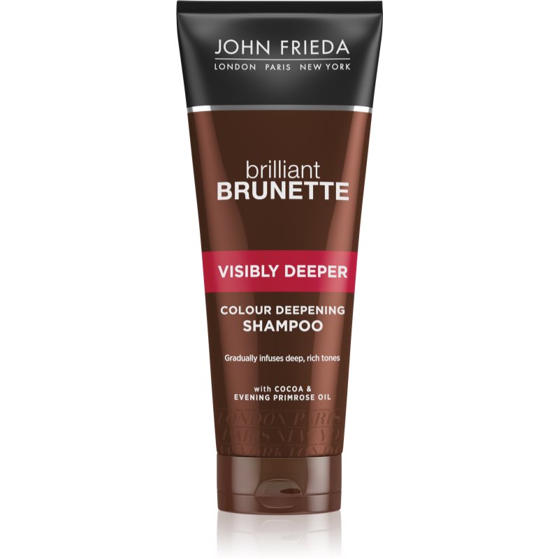 John Frieda Brilliant Brunette Visibly Deeper aufhellendes Shampoo für braune Farbnuancen des Haares 250 ml