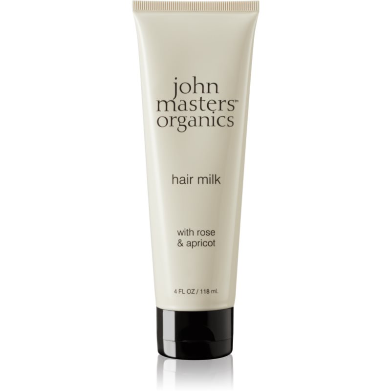 John Masters Organics Rose & Apricot Haarmilch ohne Ausspülen für trockene Haarspitzen 118 ml