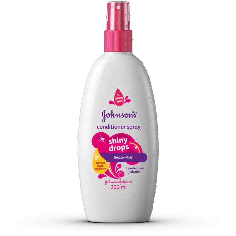 Johnson's® Shiny Drops acondicionador en spray sin enjuague con aceite de argán + de 18 meses 200 ml