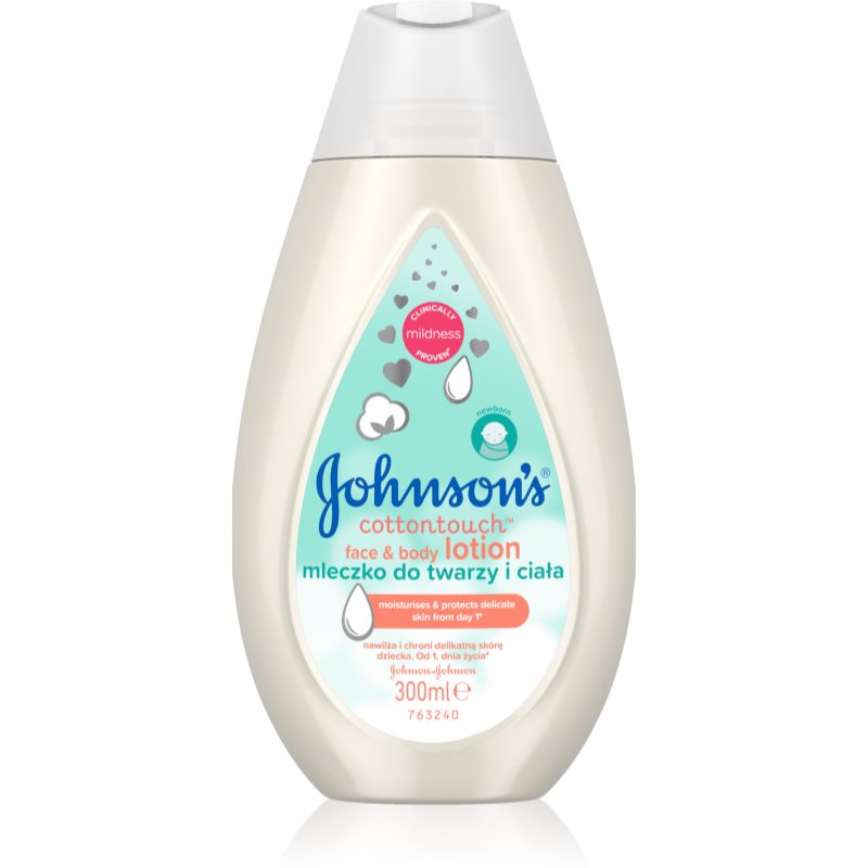 Johnson's® Cottontouch leche facial y corporal hidratante para bebé lactante 300 ml