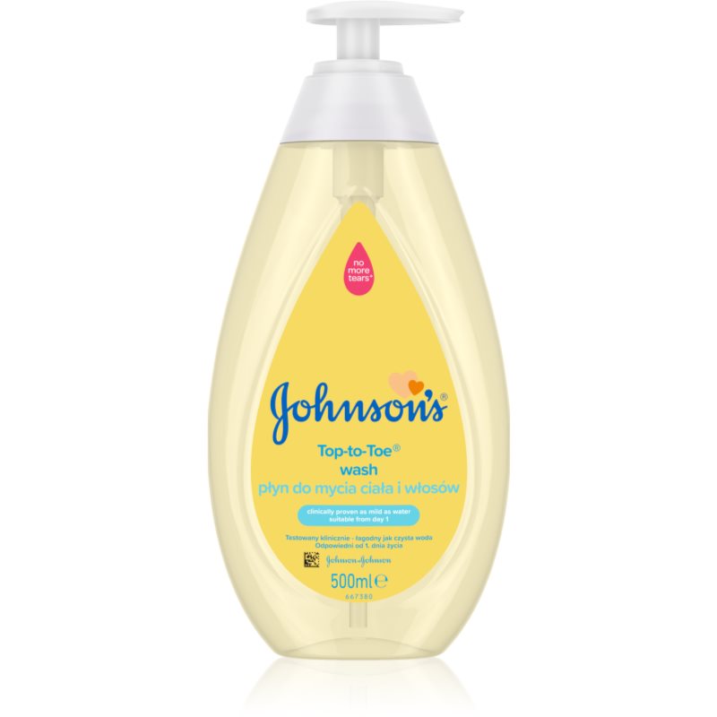 Johnson's® Top-to-Toe gel limpiador para cuerpo y cabello para bebé lactante 500 ml