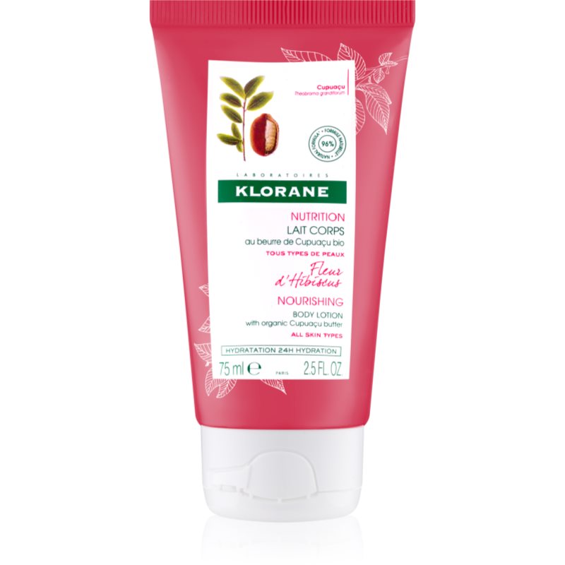 Klorane Cupuaçu Květy ibišku vyživující tělové mléko 75 ml