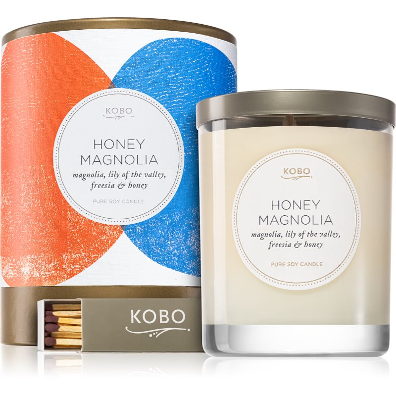 KOBO Natural Math Honey Magnolia ароматна свещ 312 гр.