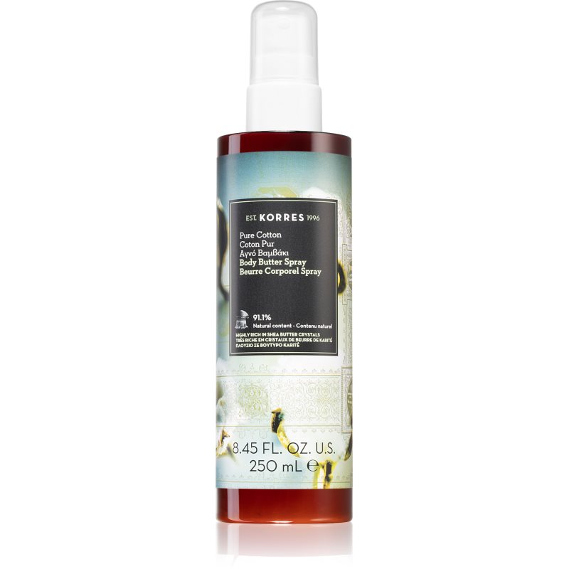 Korres Pure Cotton výživné tělové máslo ve spreji 250 ml
