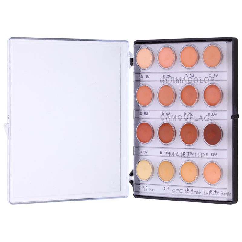 

Kryolan Dermacolor Camouflage System міні-палетка кремових коректорів 16 кольорів відтінок 1W - 12W