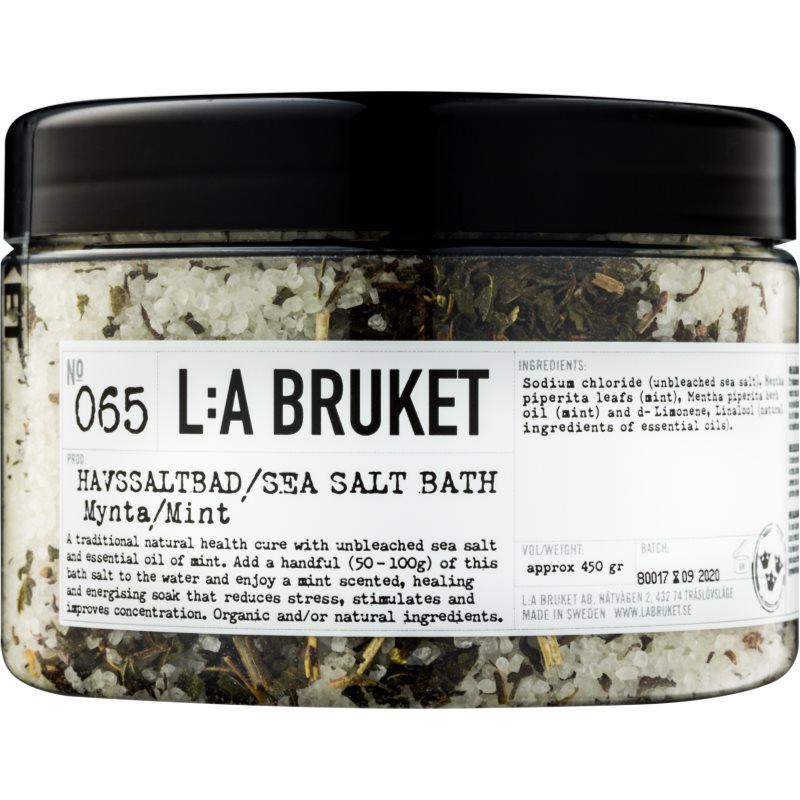 L:A Bruket Spa соли за вана с мента пиперита 450 гр.