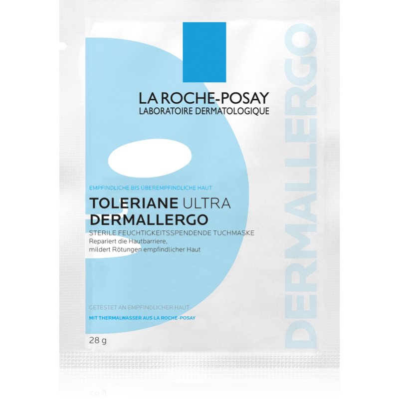 La Roche-Posay Toleriane Ultra Dermallergo платнена маска за лице с хидратиращ и успокояващ ефект за чувствителна кожа на лицето 28 гр.