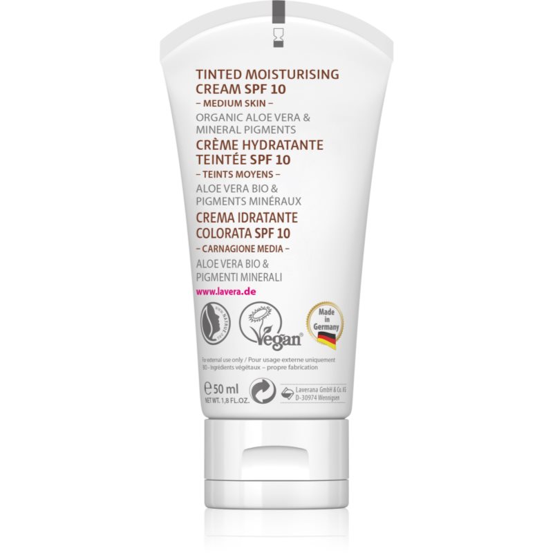 Lavera Basis Sensitiv tónovací hydratační krém SPF 10 odstín Medium 50 ml