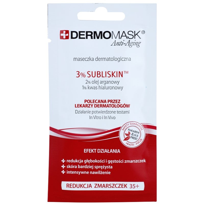 L’biotica DermoMask Anti-Aging pleťová maska s protivráskovým účinkem 35+ 12 ml