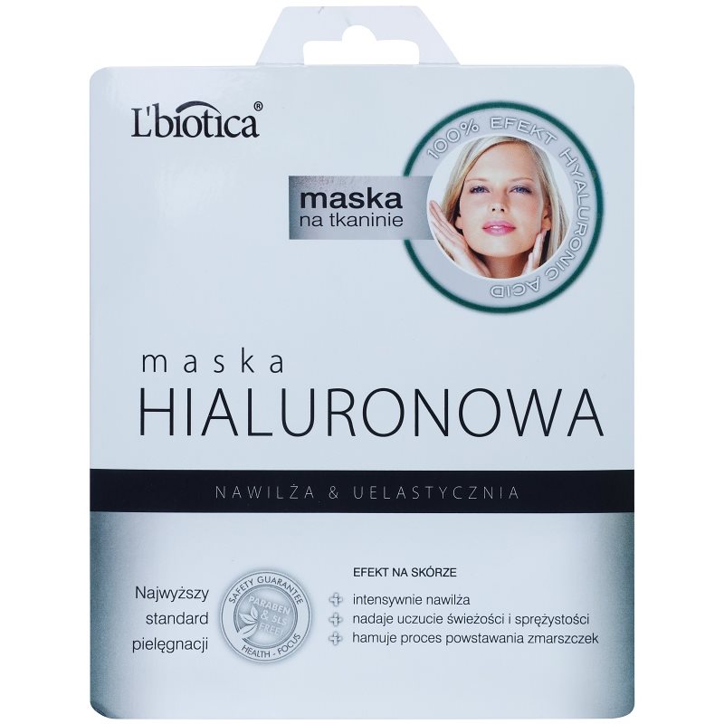 L’biotica Masks Hyaluronic Acid платнена маска с хидратиращ и изглаждащ ефект 23 мл.