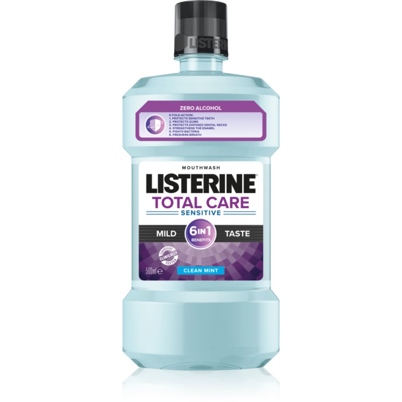 Listerine Total Care Sensitive вода за уста за цялостна защита на чувствителни зъби 500 мл.