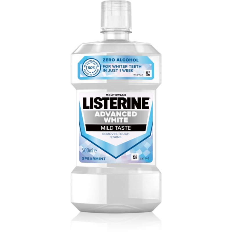 Listerine Advanced White Mild Taste вода за уста с избелващ ефект 500 мл.