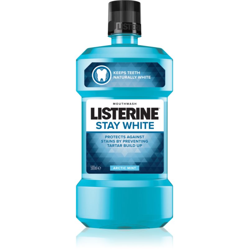 Listerine Stay White вода за уста с избелващ ефект вкус Arctic Mint  500 мл.