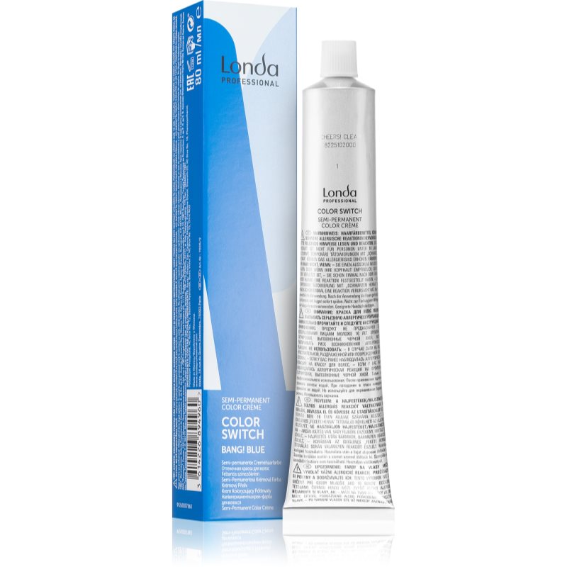 Londa Professional Color Switch semi-permanentní barva na vlasy bez amoniaku BANG! BLUE 80 ml
