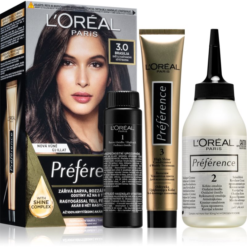 L’Oréal Paris Préférence боя за коса цвят 3.0 Brasilia