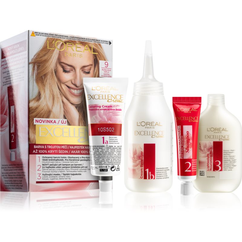 L’Oréal Paris Excellence Creme боя за коса цвят 9 Light Natural Blonde