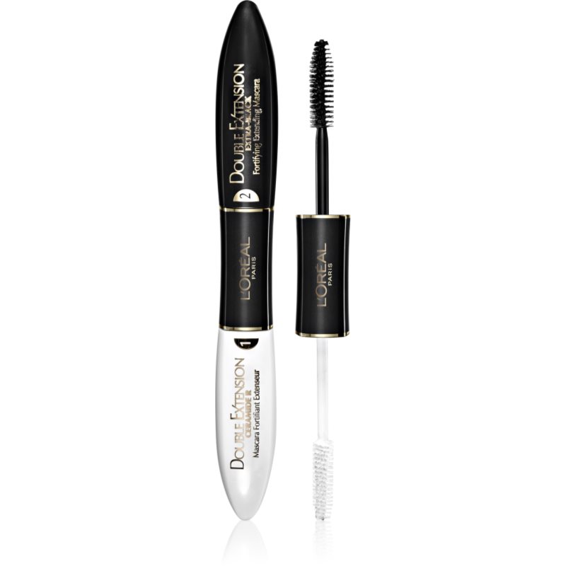 L’Oréal Paris Double Extension řasenka pro prodloužení a natočení řas odstín Carbon Black 2 x 6 ml