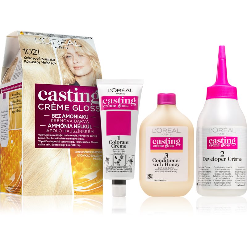 L’Oréal Paris Casting Crème Gloss barva na vlasy odstín 1021 Coconut Kiss