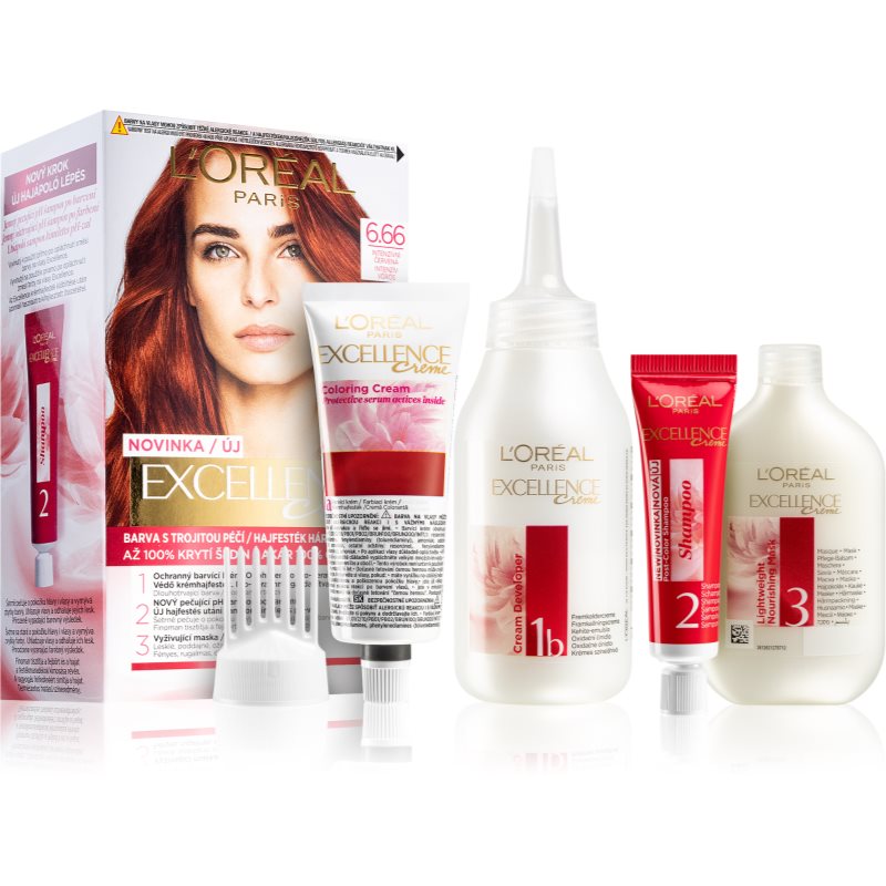 L’Oréal Paris Excellence Creme barva na vlasy odstín 6.66