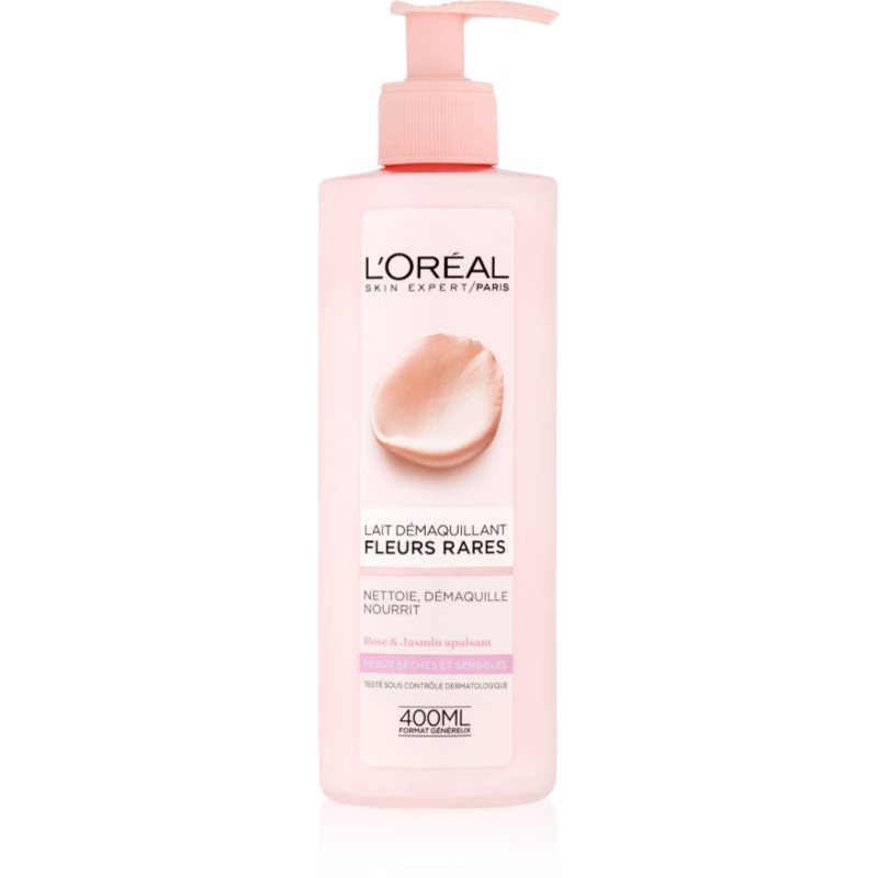 L’Oréal Paris Precious Flowers odličovací mléko pro suchou až citlivou pleť 400 ml