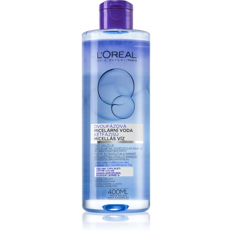 

L’Oréal Paris Micellar Water двофазна міцелярна вода для всіх типів шкіри навіть чутливої