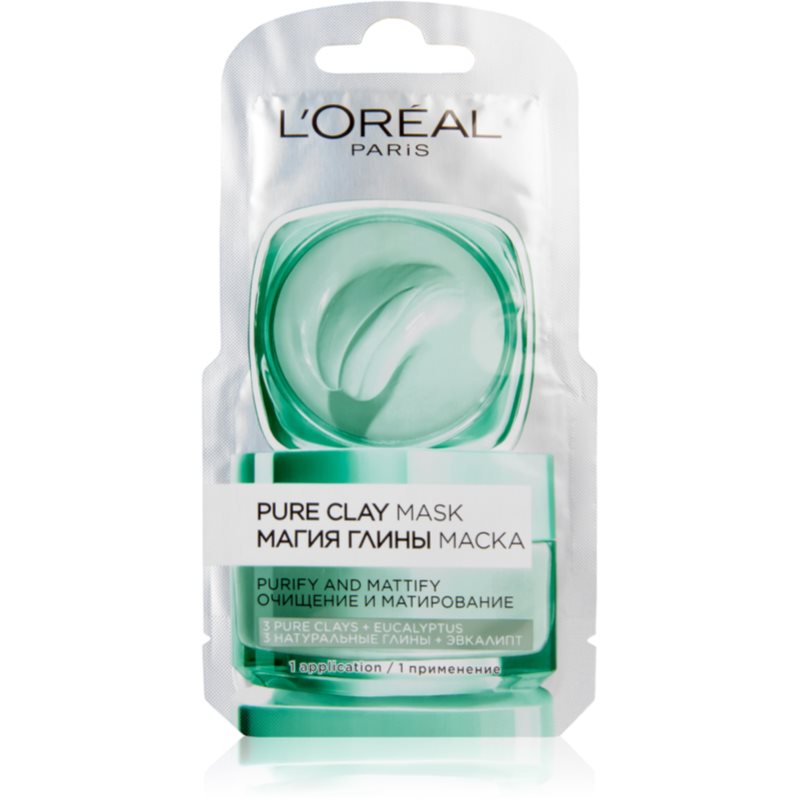 L’Oréal Paris Pure Clay čisticí zmatňující maska 6 ml