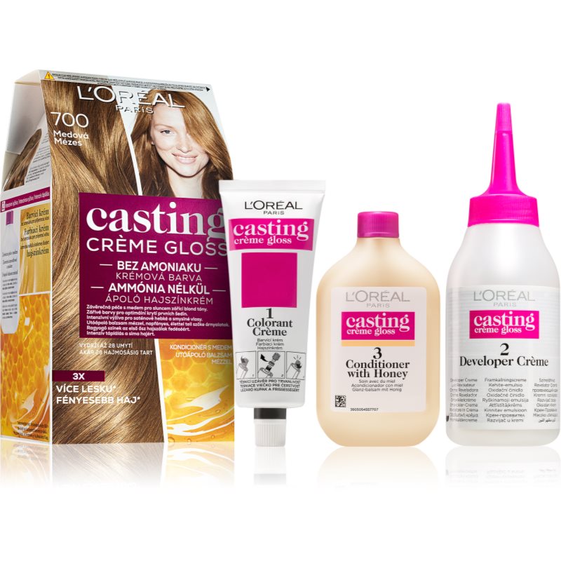 L’Oréal Paris Casting Crème Gloss barva na vlasy odstín 700 Honey