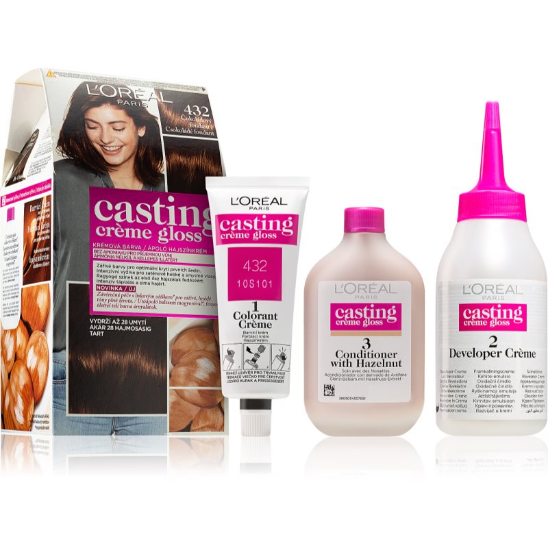 L’Oréal Paris Casting Crème Gloss barva na vlasy odstín 432 Chocolate Fondant