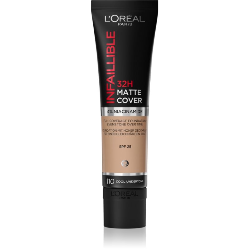 L’Oréal Paris Infallible 24H Matte Cover дълготраен матиращ фон дьо тен цвят 110 Rose Vanilla 35 мл.