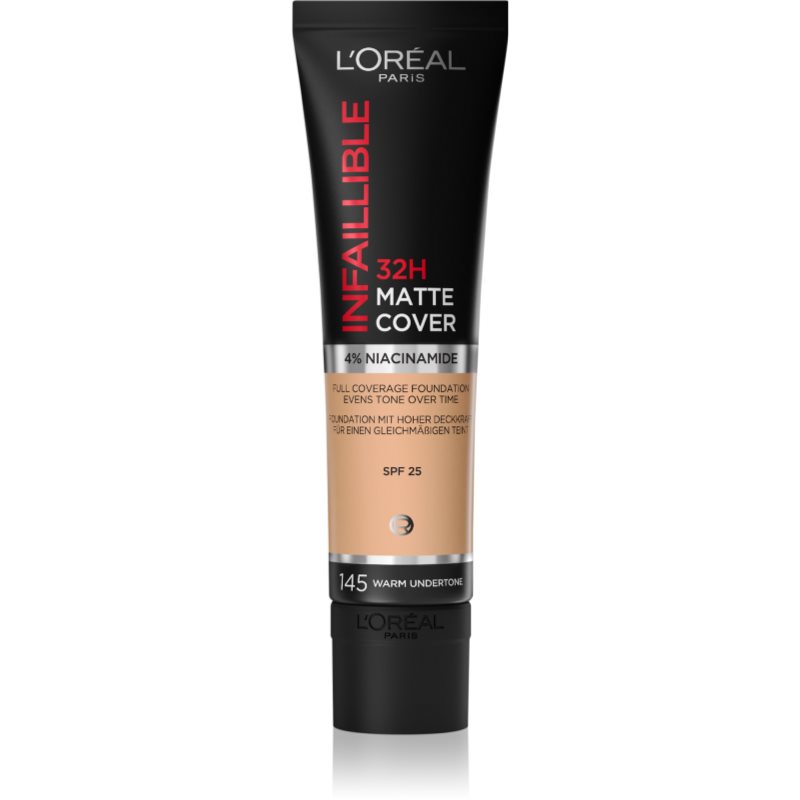 L’Oréal Paris Infallible 24H Matte Cover дълготраен матиращ фон дьо тен цвят 145 Rose Beige 35 мл.