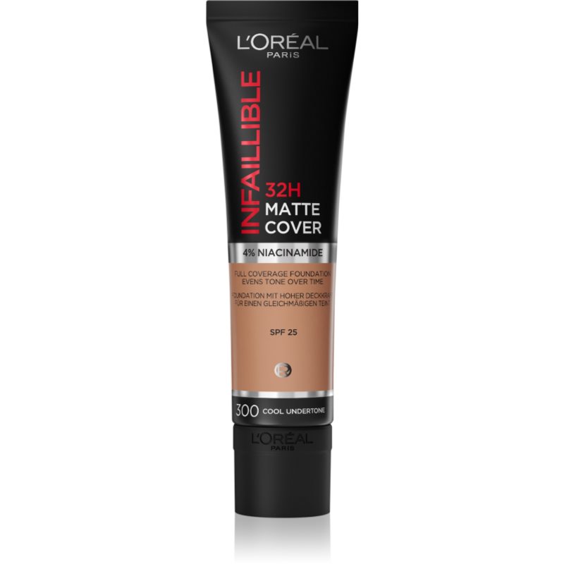 L’Oréal Paris Infallible 24H Matte Cover дълготраен матиращ фон дьо тен цвят 300 Amber 35 мл.